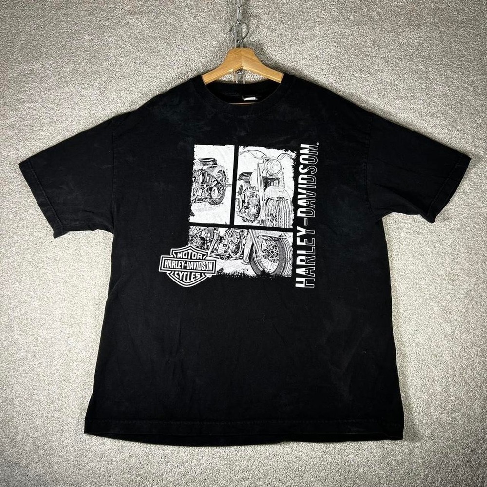 Vintage 2000s men's Harley Davidson black faded graphic t-shirt Size XL